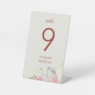 Signe De Table Célébration de mariage classique sur le thème du j