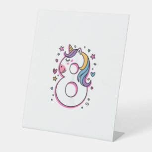 Signe De Table Célébrez la fête d'anniversaire des 8 ans pour fil