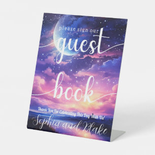Signe De Table Céleste Mariage Livre d'invité