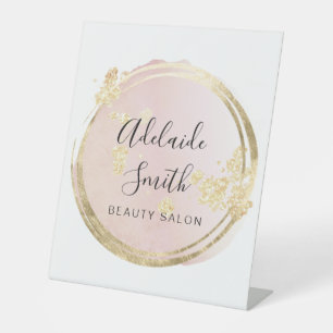 Signe De Table cercle rose