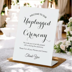 Signe De Table Cérémonie de débranchement Mariage noir blanc