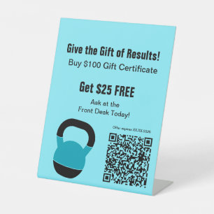 Signe De Table Certificat Cadeau Résultats Fitness Toute l'Année