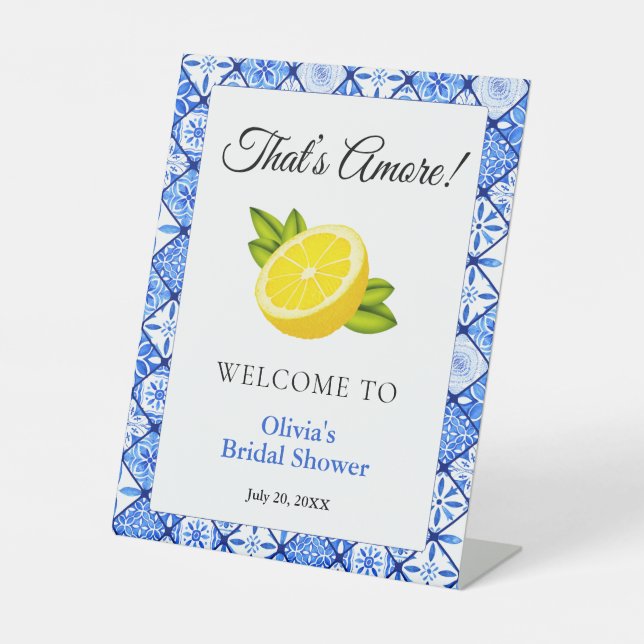 Signe De Table C'est Amore | Fête des mariées de citron méditerra (Recto)