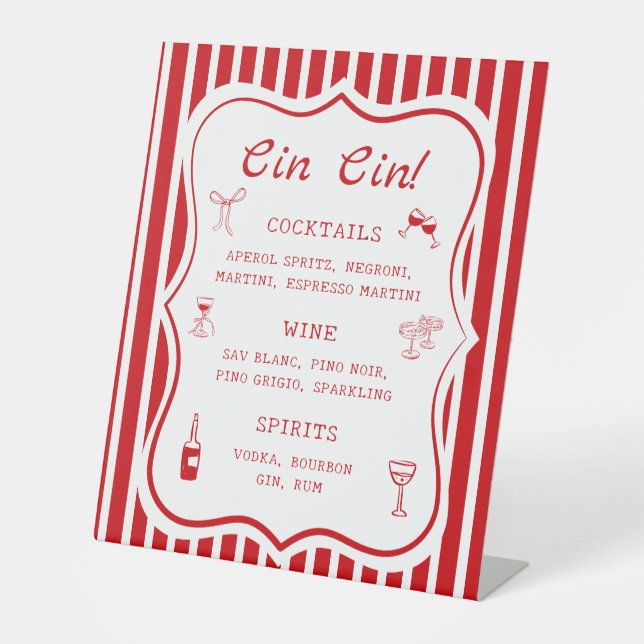 Signe De Table C'est Amore Fête des mariées Mariage Bar (Recto)