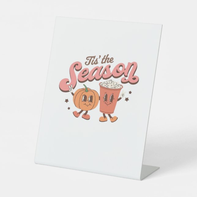 Signe De Table C'Est La Saison Citrouille Leaf Latte Fall Thanksg (Recto)