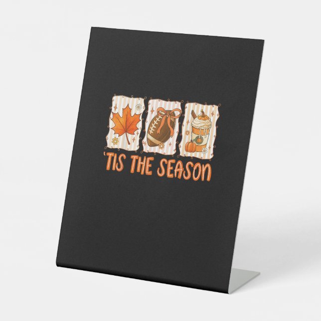 Signe De Table C'Est La Saison Football Halloween Thanksgiving (Recto)