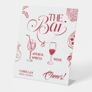 Signe De Table C'est l'Amour Bar à Mimosa pour Enterrement de Vie