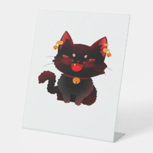 Signe De Table Chat noir Éffrayant avec cloches Classic T-Shirt