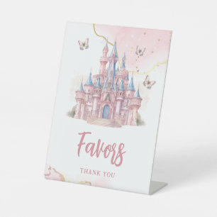 Signe De Table Château magique Unicorn Rose Princesse 1er anniver