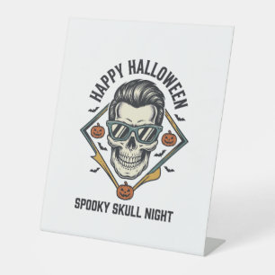 Signe De Table Chemise crâne Halloween Gravure vintage Graphique_
