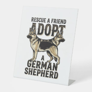 Signe De Table Chemise de l'adoption du Berger Allemand Chien de