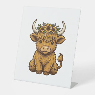 Signe De Table Chemise de vache des Highlands Art de veau de tour