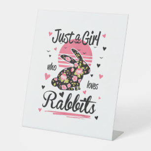 Signe De Table Chemise lapin. Juste une fille qui aime les lapins