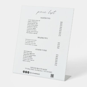 Signe De Table Chic Calligraphie Simple Elégant Tarif