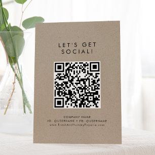 Signe De Table Chic Faux Kraft Business Obtenons des médias socia