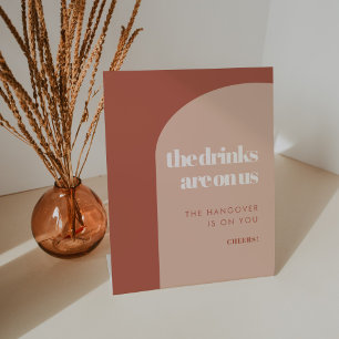 Signe De Table Chic pêche en terre cuite arche Boissons sont sur