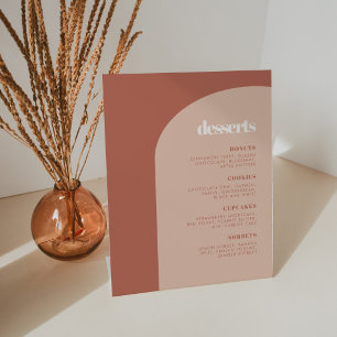 Signe De Table Chic pêche en terre cuite arche mariage Dessert Ba