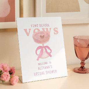 Signe De Table Chic Rose Vino Avant Vœux Bienvenue à la Fête de M