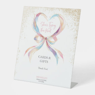 Signe De Table Chic She's Tying The Knot Pink Bow Conseils & Voeu