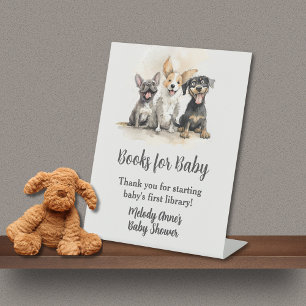 Signe De Table Chien Chien Puppy Tails Baby showers Livres Bébé