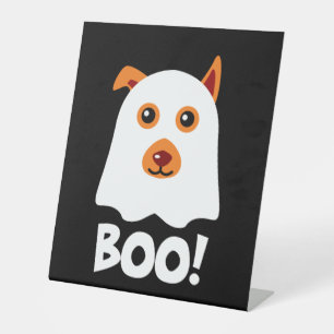 Signe De Table Chien d'Halloween Boo