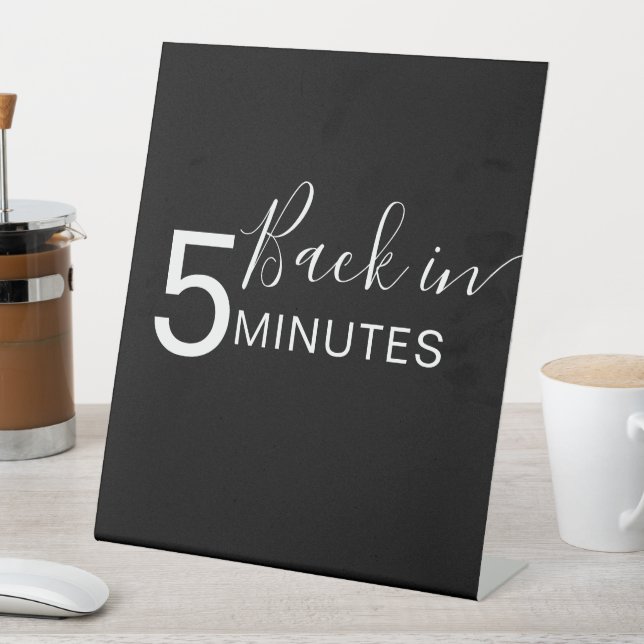 Signe De Table Chien Grooming Connexion de retour en 5 minutes (In SItu)