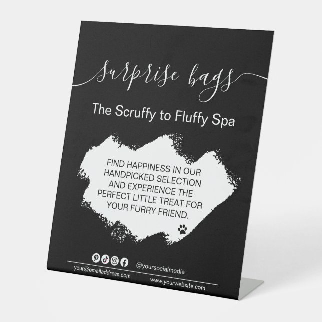 Signe De Table Chien Grooming Entreprise Signal Chien Groomer Sig (Recto)