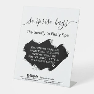 Signe De Table Chien Grooming Entreprise Signal Chien Groomer Sig