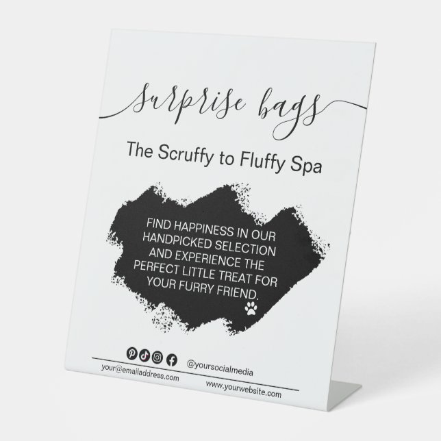 Signe De Table Chien Grooming Entreprise Signal Chien Groomer Sig (Recto)