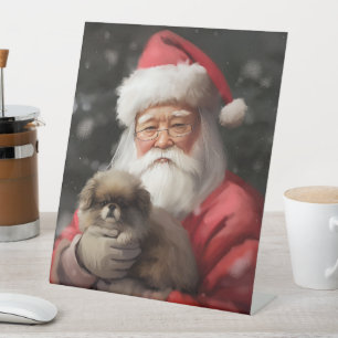 Signe De Table Chin japonais avec Noël Festif du Père Noël