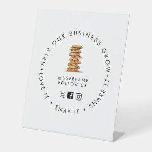 Signe De Table Chocolat Chip Boulangerie de biscuits Suivez les m