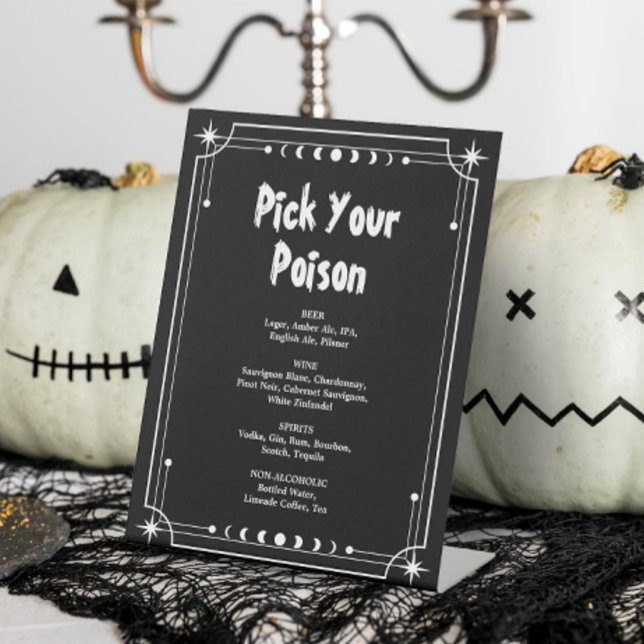 Signe De Table Choisissez votre barre d'Halloween Poison (Créateur téléchargé)