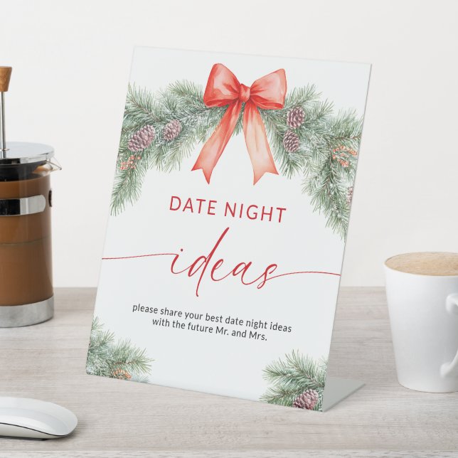 Signe De Table Christmas Date Night Ideas sign (In SItu)
