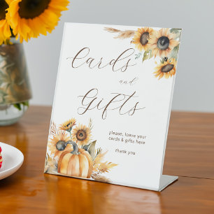 Signe De Table Chute d'amour boho citrouille tournesols table cad