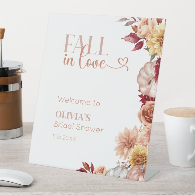 Signe De Table Chute en amour Douche nuptiale welcoma table top (In SItu)
