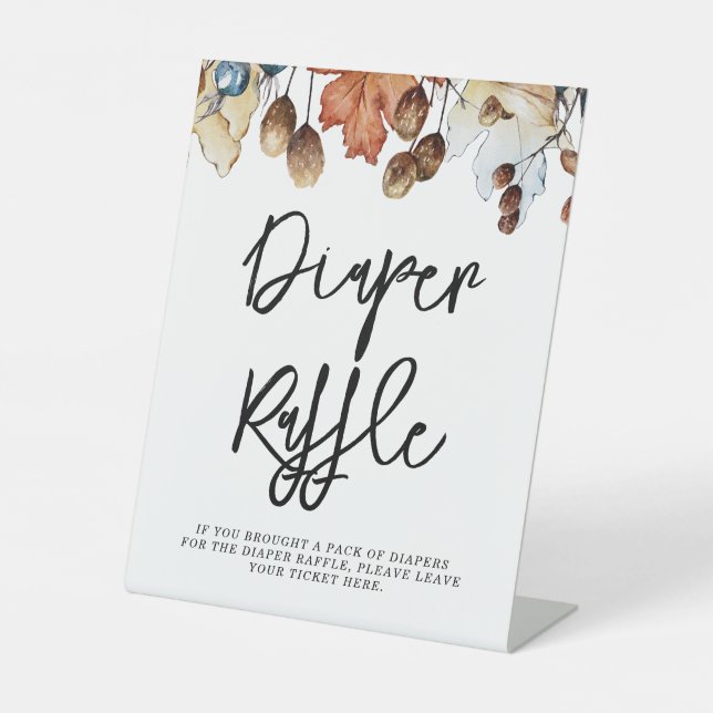 Signe De Table Chute en amour Feuillage d'automne (Recto)