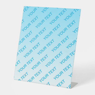 Signe De Table Ciel bleu (couleur changeable) Motif Ombre et text
