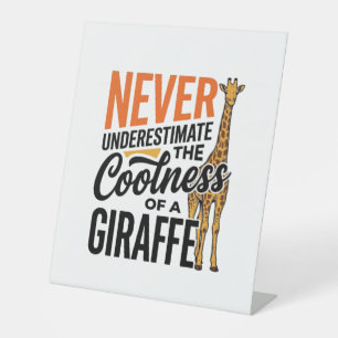 Signe De Table Citation de girafe drôle design vintage vecteur T-