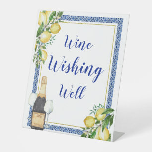 Signe De Table Citron Botanique Bleu Carrelage Vin Wishing Well