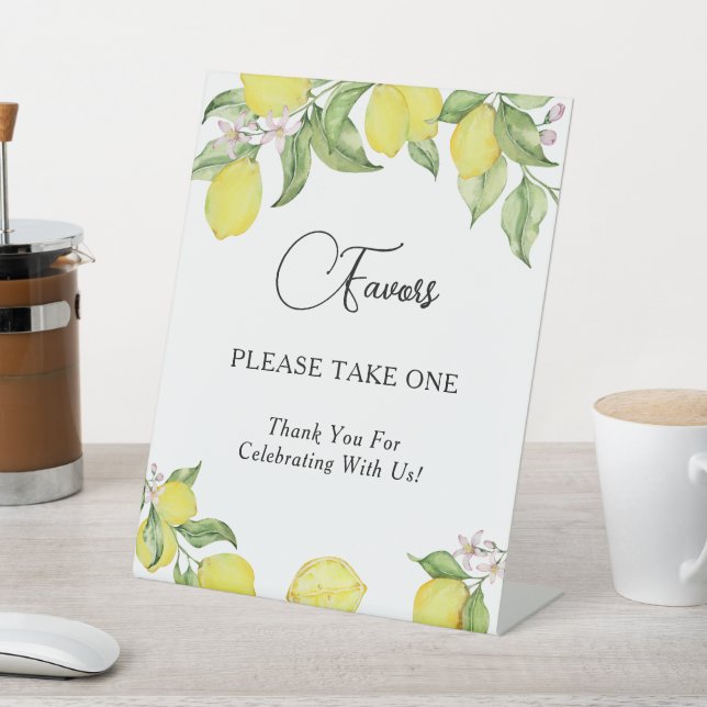 Signe De Table Citrons d'été Faveurs de mariage (In SItu)