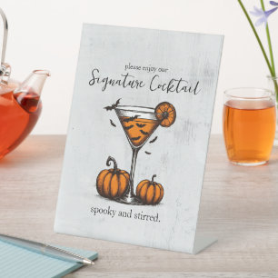 Signe De Table Citrouille Martini Signature Boisson