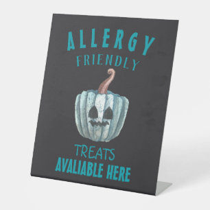 Signe De Table Citrouille turquoise Halloween Allergie Traitement