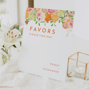 Signe De Table Citrus Aquarelle Mariage Faveurs