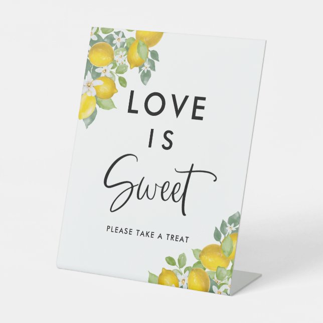 Signe De Table Citrus Citron Jaune Thème L'Amour C'Est Des Soins  (Recto)