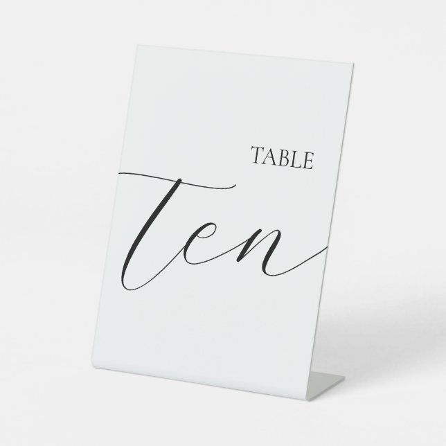 Signe De Table Classic Table Number 10 (Recto)