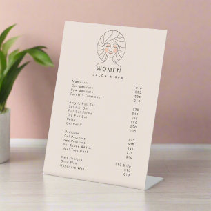 Signe De Table Clean Simple Blush Pink Salon & spa Tarifs
