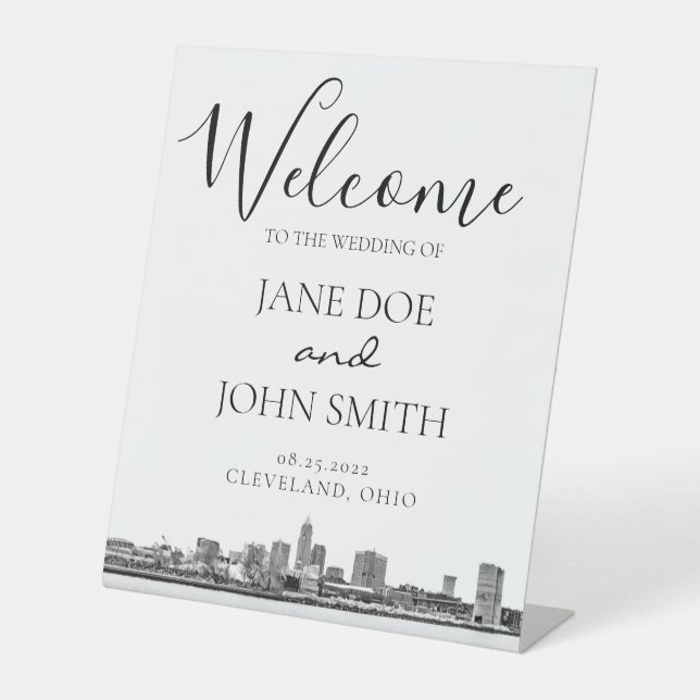 Signe De Table Cleveland Skyline (Recto)