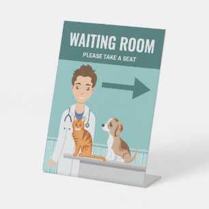 Signe De Table Clinique Vétérinaire Hôpital pour Animaux Salle d'