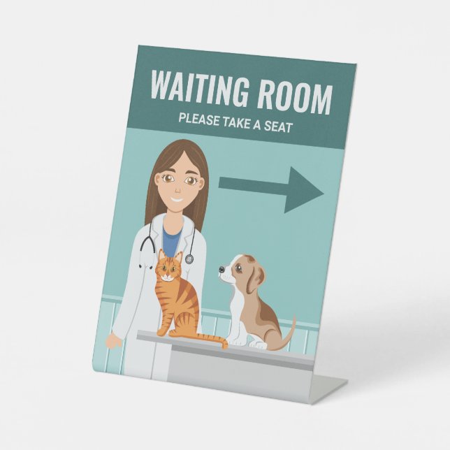 Signe De Table Clinique vétérinaire Vet Hospital Waiting Room Gui (Recto)