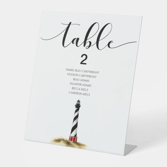 Signe De Table Coastal Table Signs (Recto)